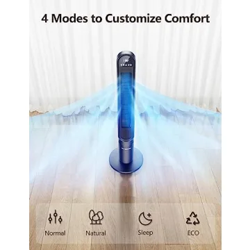 Powerful VAGKRI Oscillating Tower Fan with Remote Control