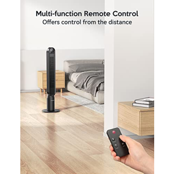 Powerful VAGKRI Oscillating Tower Fan with Remote Control