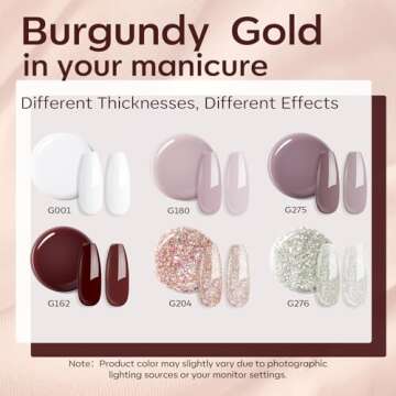 Modelones Nail Gel Kit with Lamp - 6 Colors for DIY