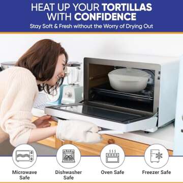 StarBlue Ceramic Tortilla Warmer - Keep Tortillas Hot