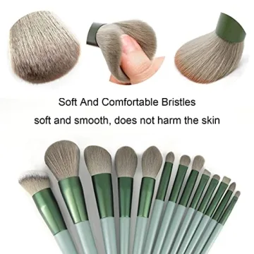 Koccido 22 Piece Green Makeup Brush Set for Flawless Application