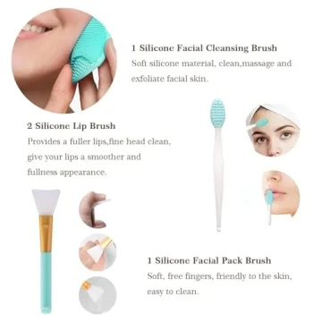 Koccido 22 Piece Green Makeup Brush Set for Flawless Application