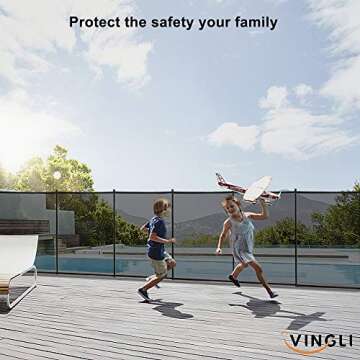 VINGLI Pool Fence - Safety Mesh Barrier for In-Ground Pools