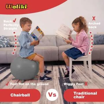 WALIKI Chair Ball with Feet for Kids | Alternative Seating | 18"