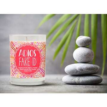 21st Birthday Gifts for Her, Women Friends - Adios Fake ID | Funny Birthday Gifts for Daughter, Sister, Best Friend, 21st Wine Glass Decorations, Rip Fake ID, 21 Year Old Tumbler - 15 Oz, Made in USA