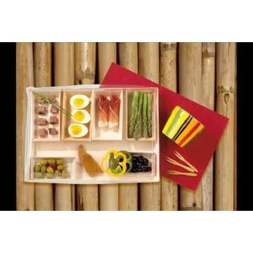 PacknWood -210SAMBQ274 Biodegradable Wood Tray for Serving,charcaturie Tray, Samurai Square Wooden Dish,(10.7" x 14.9" x 1.1") - Case of 100