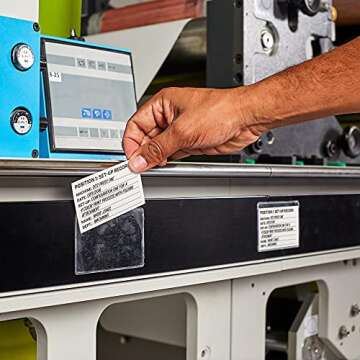 Avery Clear Self-Adhesive Business Card Holders, Top Load, Holds 3.5" x 2" Cards, Pack of 10 (73720)