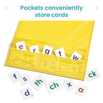 hand2mind Phonics Skill-Building Demonstration Pocket Chart, Hanging Pocket Chart for Classroom, Tabletop Pocket Chart, Phonemic Awareness Activities, Science of Reading Classroom Materials