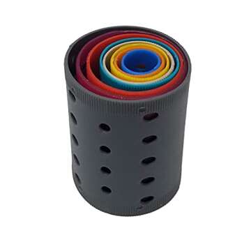 Kleravitex Hair Curler Roller Set/Set of 96 Stackable Rollers / 8 Size Rollers From Extra Small to Extra Large / 12 Rollers per Size - Hairdressing Curlers for Women - Curling Styling Tool