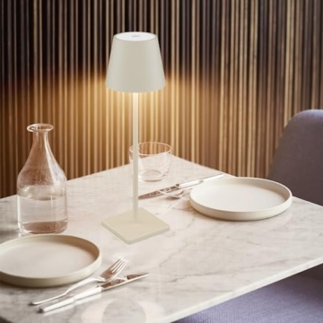 Rechargeable Waterproof LED Table Lamp 2-Pack Stepless Dimming