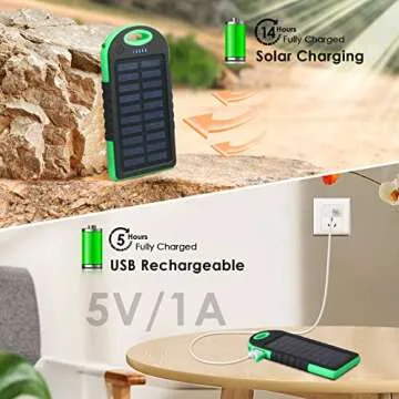 Anpro Solar Camping Lights - 20.5Ft Waterproof LED String Lights