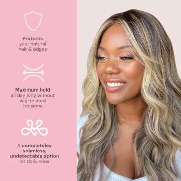MILANO COLLECTION Lace Wigrip, Premium Lace Wig Band for Women, Fully Adjustable Wig Grip, Reinforced Swiss Lace by HAIRLINE, Secure Velvet Headband, Glueless, Nude