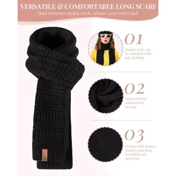SENPUKI Women's Winter Beanie Scarf Gloves Set for Cold Weather