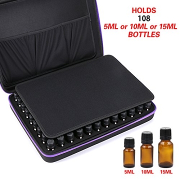 Hipiwe Essential Oils Case Holds 108 Bottles - Travel Friendly