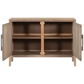 Merax Modern Wood Buffet Sideboard with 2 Doors, Farmhouse Free Standing Storge Cabinet Console Table for Living Room Dinning Room Hallway Beige