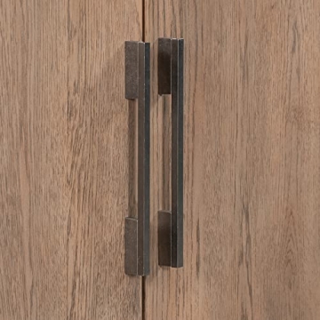 Merax Modern Wood Buffet Sideboard with 2 Doors, Farmhouse Free Standing Storge Cabinet Console Table for Living Room Dinning Room Hallway Beige