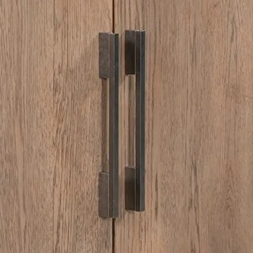 Merax Modern Wood Buffet Sideboard with 2 Doors, Farmhouse Free Standing Storge Cabinet Console Table for Living Room Dinning Room Hallway Beige