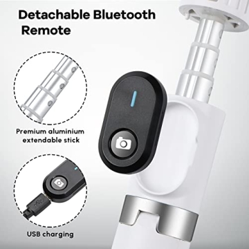MQOUNY 41 Inch Selfie Stick Tripod with Ring Light Remote