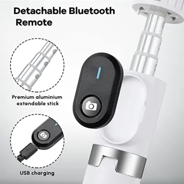 MQOUNY 41 Inch Selfie Stick Tripod with Ring Light Remote