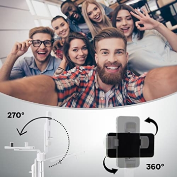 MQOUNY 41 Inch Selfie Stick Tripod with Ring Light Remote