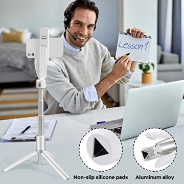 MQOUNY 41 Inch Selfie Stick Tripod with Ring Light Remote
