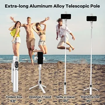 MQOUNY 41 Inch Selfie Stick Tripod with Ring Light Remote