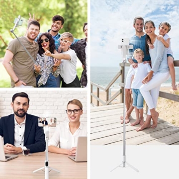 MQOUNY 41 Inch Selfie Stick Tripod with Ring Light Remote
