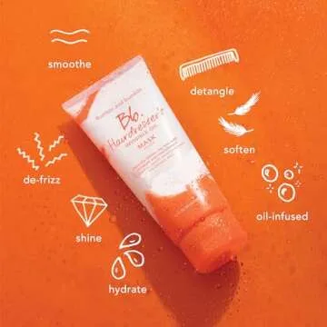 Bumble and bumble. Hairdresser's Invisible Oil Hydrating Hair Mask | Hydrating, Anti Frizz, Color Safe | Curly, Wavy, Straight | With Argan Oil, Coconut Oil + Grapeseed Oil, 6.7 Fl Oz