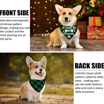 4 Pack Christmas Dog Scarves for Dogs and Cats