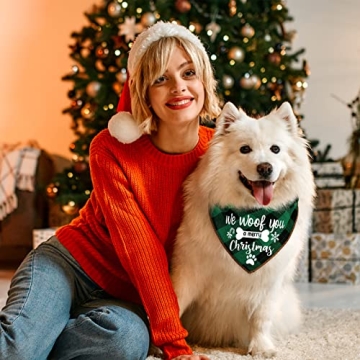 4 Pack Christmas Dog Scarves for Dogs and Cats
