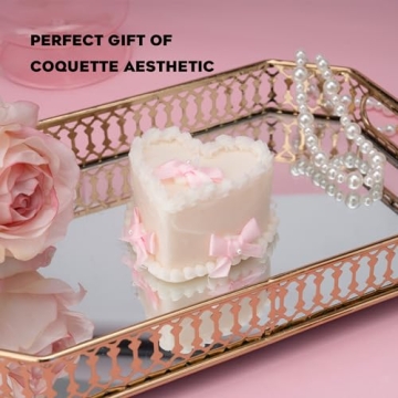 Stylor Coquette Heart Candle - Kawaii Vanilla Cream Decor