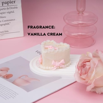 Stylor Coquette Heart Candle - Kawaii Vanilla Cream Decor