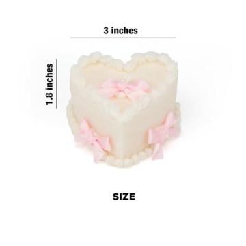 Stylor Coquette Heart Candle - Kawaii Vanilla Cream Decor