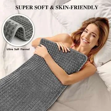 Extra Large Heating Pad for Back Pain Relief, 17"x33" Electric Heating Pads with 9 Heat Settings, Au...