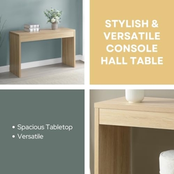 Modern Weathered White Northfield Console Table 48"