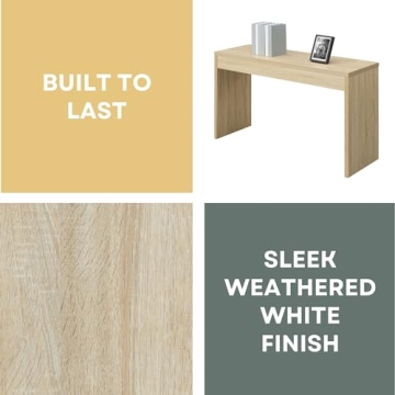 Modern Weathered White Northfield Console Table 48"