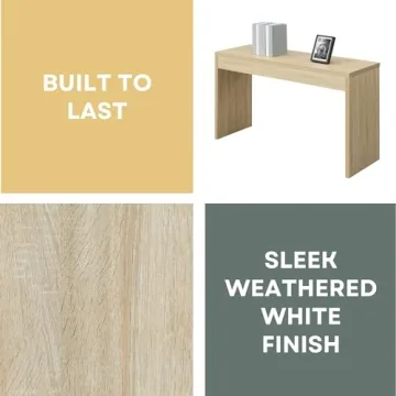 Modern Weathered White Northfield Console Table 48"