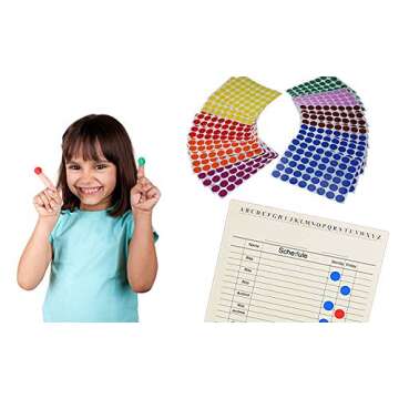 Royal Green Kids Round Dots Stickers for Arts & Crafts