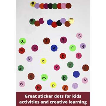 Royal Green Kids Round Dots Stickers for Arts & Crafts