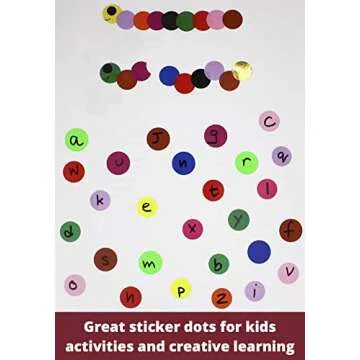 Royal Green Kids Round Dots Stickers for Arts & Crafts