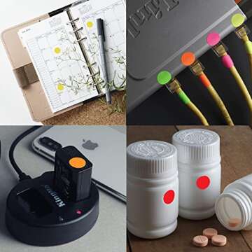 Royal Green Kids Round Dots Stickers for Arts & Crafts