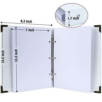 Vienrose DIY Scrapbook Photo Album Kit with Pens Tapes and Stickers 60 Pages Hardcover 8.3x10.5 Inch...