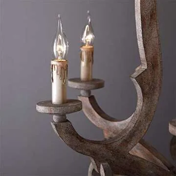 Lovedima Rustic 6-Light Chandelier - Elegant Home Lighting