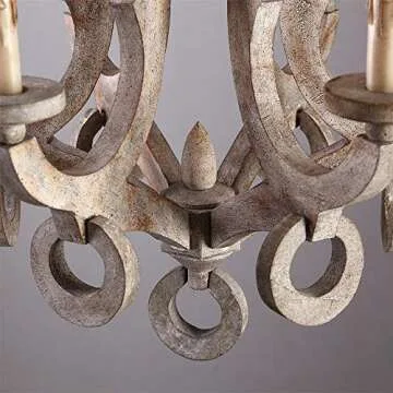 Lovedima Rustic 6-Light Chandelier - Elegant Home Lighting
