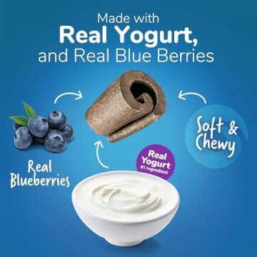 Fruitables Yogurt Treats for Dogs - Blueberry Flavor 12oz