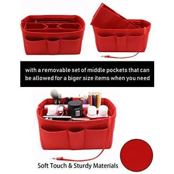 LEXSION Felt Insert Bag Organizer Bag In Bag For Handbag Purse Organizer Fits Speedy Neverful