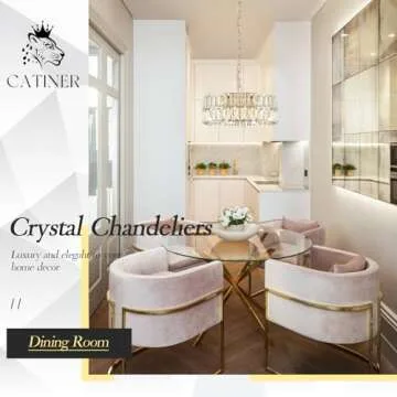 CATINER Gold Crystal Chandeliers for Modern Lighting
