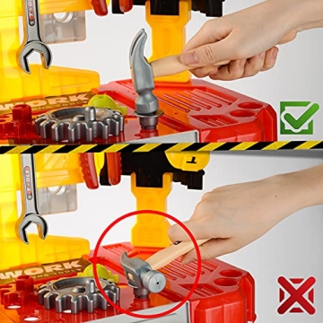 Transformable Toy Workbench for Kids Age 2-4 Gifts