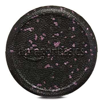 Amazon Basics High-Density Round Foam Roller for Exercise and Recovery - 36-inch, Purple Speckled