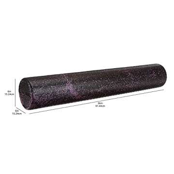 Amazon Basics High-Density Round Foam Roller for Exercise and Recovery - 36-inch, Purple Speckled